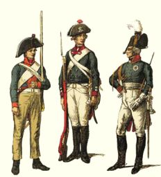 Preußische Musketiere 1806.
