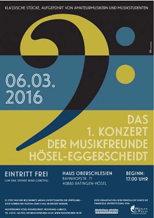 Plakat Musikfreunde Hösel-Eggerscheidt