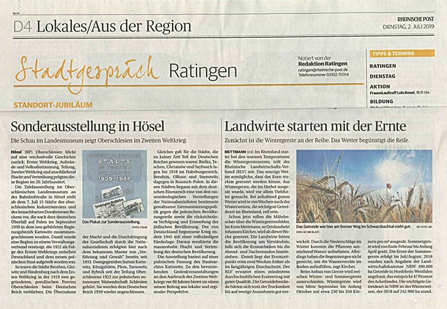 OS Städte in WK 2 Rheinische Post Ratingen 2jul19