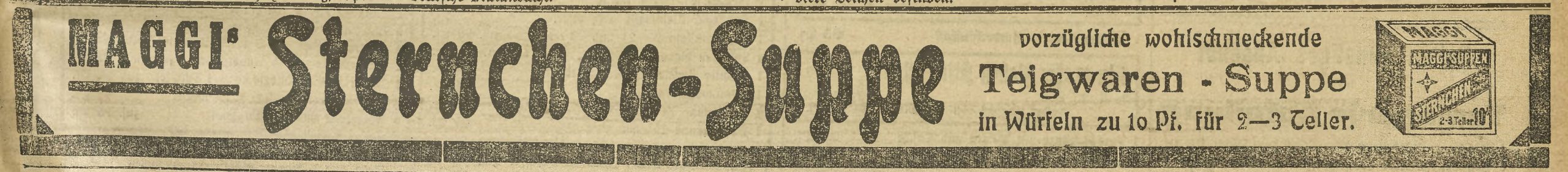 Sternchensuppe 1910 Sammlung SHOS